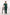 Ksvi Antibacterial Female V-Neck (Forest Green ) Scrub Shirt Pant